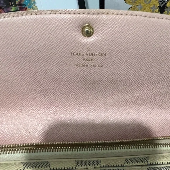 Louis Vuitton Damier Azur Emilie Wallet w/ Pink/Green! - Picture 6 of 11